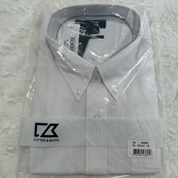 NWT Cutter & Buck Epic Easy Care Fine Twill Mens Long Sleeve Dress Shirt - Picture 8 of 9